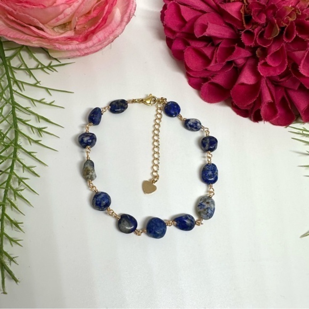 NEW⚜️Lapis Lazuli Gemstone Beaded Bracelet